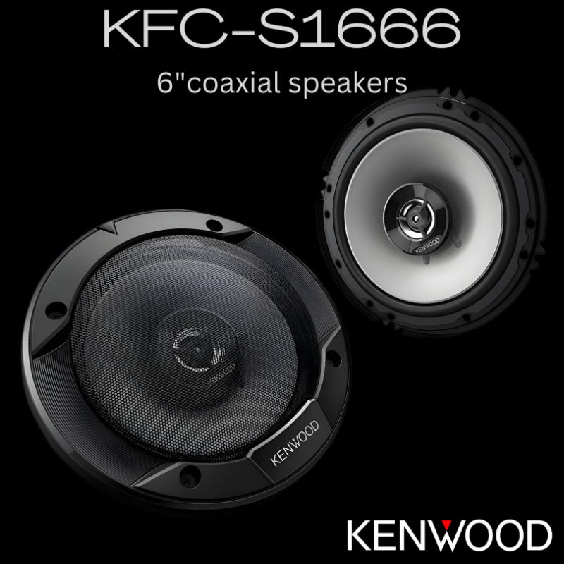 Kenwood KFC-S1666 6 inch coaxial speakers